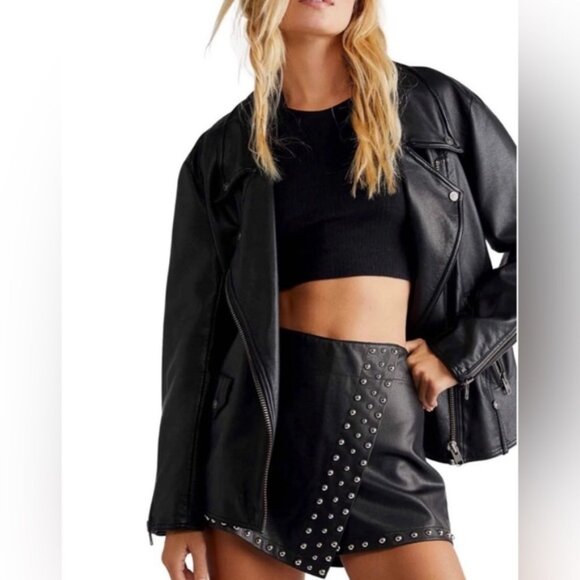 Free People Emmy Mini Studded Skort